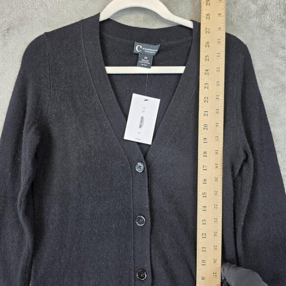 C by Bloomingdale's Sweater Womens XS Cashmere V Neck Cardigan New - Picture 4 of 9